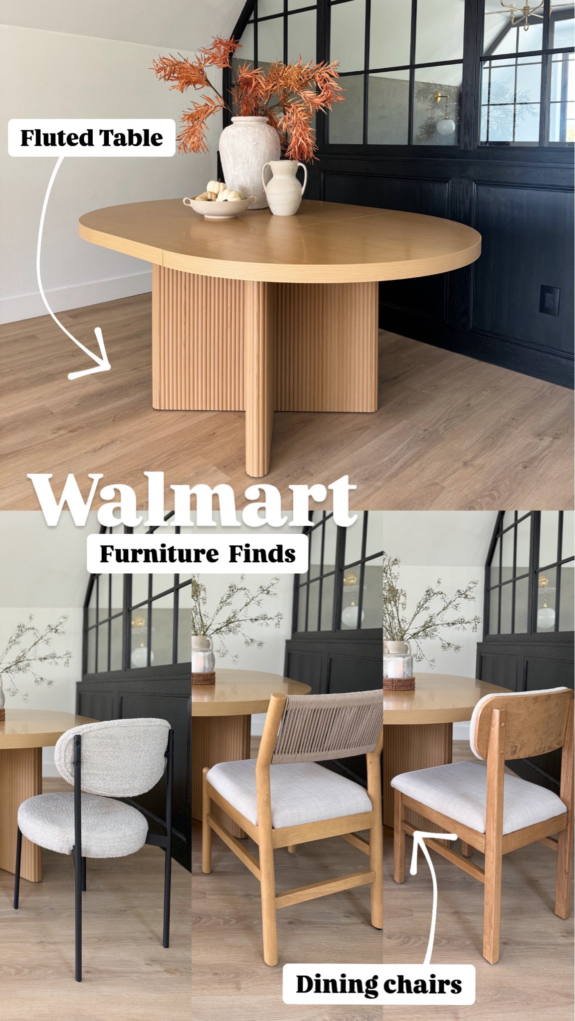 This fluted table from @walmart is stunning AND so affordable!! It can be an oval like this photo OR a round if you take out the leaf, I love the multi-function!

I rounded up and tested out several dining chairs from Walmart, some of the two packs are under $120 for the set 😱 around $60 a chair!! That’s an amazing price and they have so many options!!

#ltkhome #walmartfurniture #walmartfinds #walmartpartner #walmarthome #diningtable #walmarttable


#LTKHome #LTKSaleAlert #LTKStyleTip