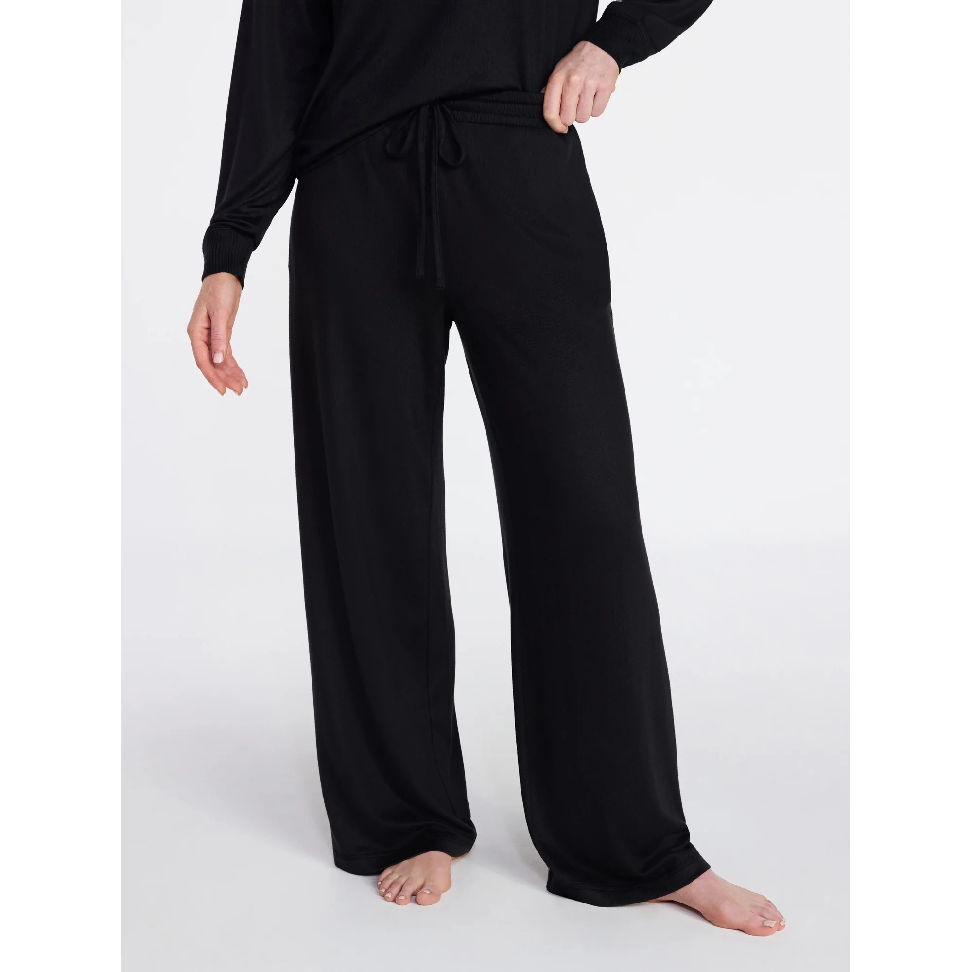 Joyspun Women's Cozy Lounge Collection Hacci Knit Sleep Pants, 29.5'' Inseam, Sizes XS-3X | Walmart (US)