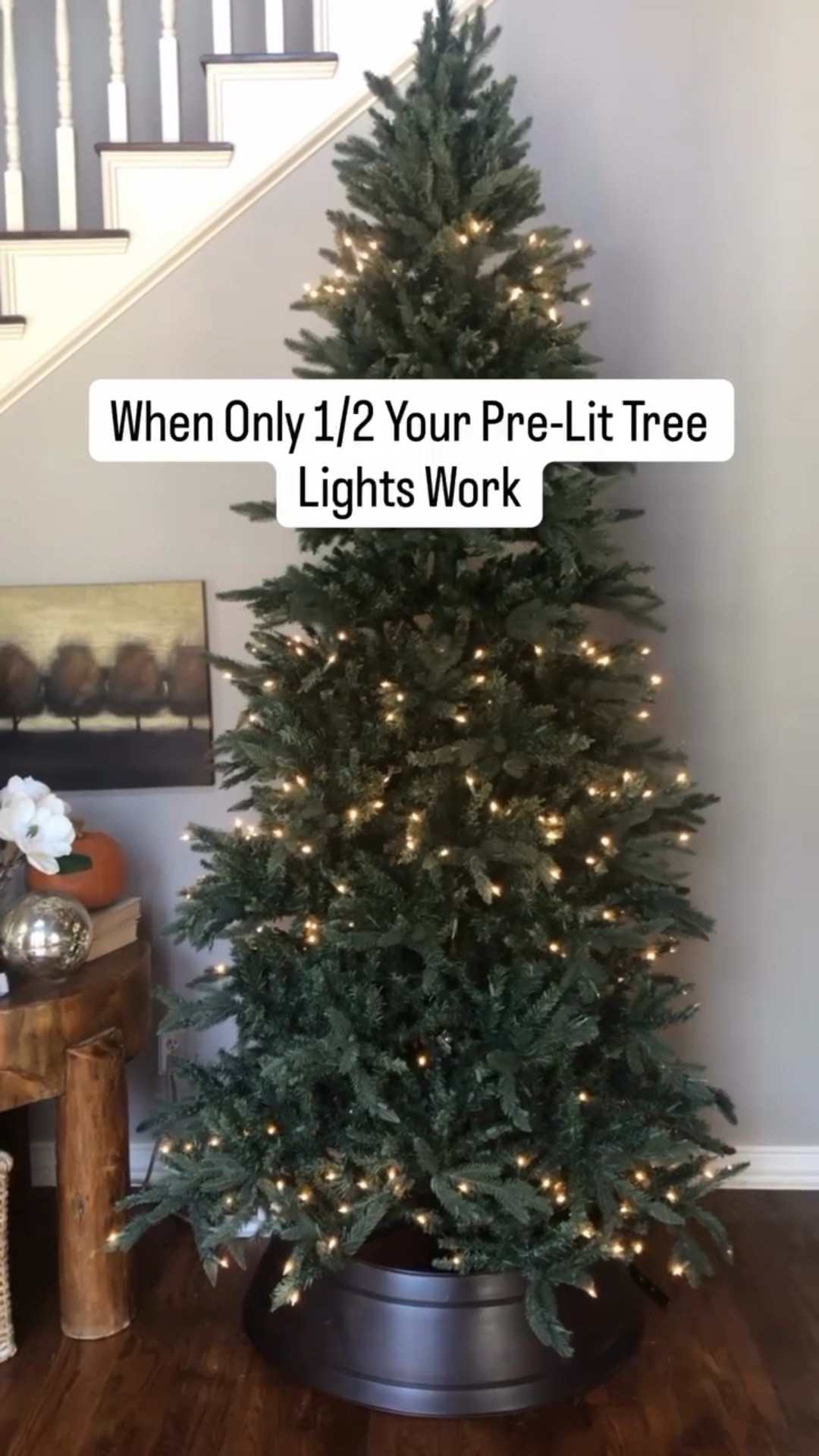 The pre-lit lights may have quit… but this tree wasn’t done shining. 🌲✨

When only part of my pre-lit tree lit, I couldn’t bring myself to throw it out. It’s the perfect size, perfect shape — and honestly, too beautiful to end up in a landfill.

So instead of replacing it, I cut off every old light and added my own snake lights — and now it looks even better than before! 💡

This little project saved me hundreds, gave my tree a second life, and the now I can add a many lights as I want. 🙌

💬 Comment “Lights” for links to the ones I used and see how easy it is to bring your tree back to life!

#ChristmasTreeHack #Christmastree #ChristmasLights #snakelights #clusterlights #HolidayHangups #Decorating #Sustainable #ChristmasDecor #HolidayDecorating #Christmas