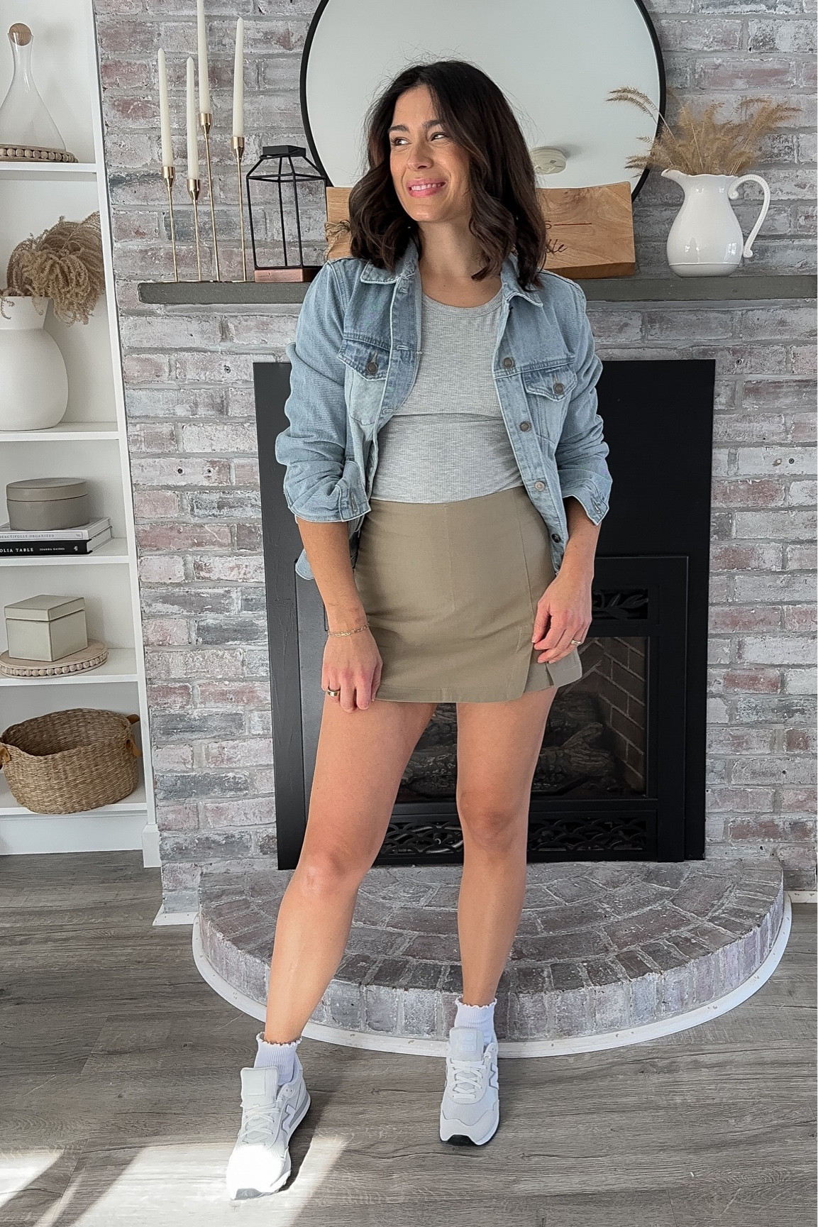 Sharing 30 days of comfy and casual spring transitional outfits and I just know you’ll love them! A skort is the ultimate comfy casual mom piece. 🤍

Wearing a 6 in the skirt, a 4 in the grey tank top, a medium in the denim jacket and the sneakers are true to size. 

The perfect mom outfit, showpo outfit, mom outfit idea, casual outfit idea, skirt outfit, style over 30, spring outfit, transitional spring outfit idea 

#casualoutfitsdaily #momstyleinspo #pinterestinspired #springoutfitideas 




#LTKSeasonal #LTKfindsunder50 #LTKfindsunder100