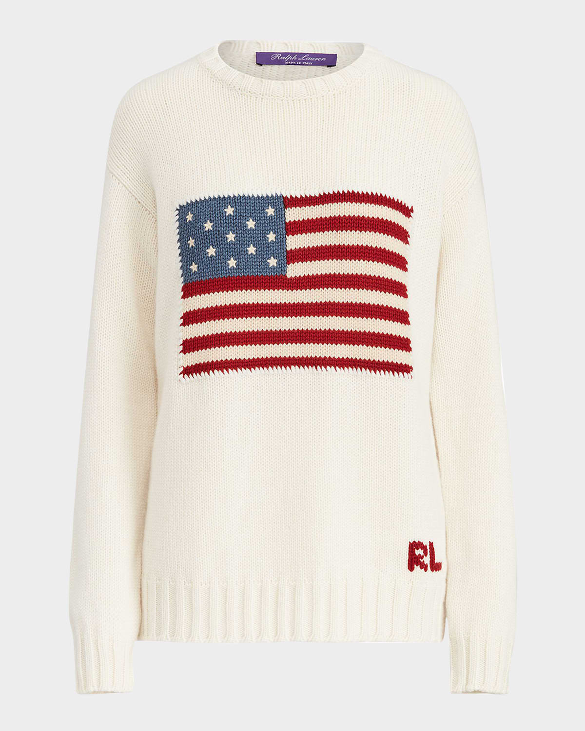 Flag Crewneck Sweater | Neiman Marcus