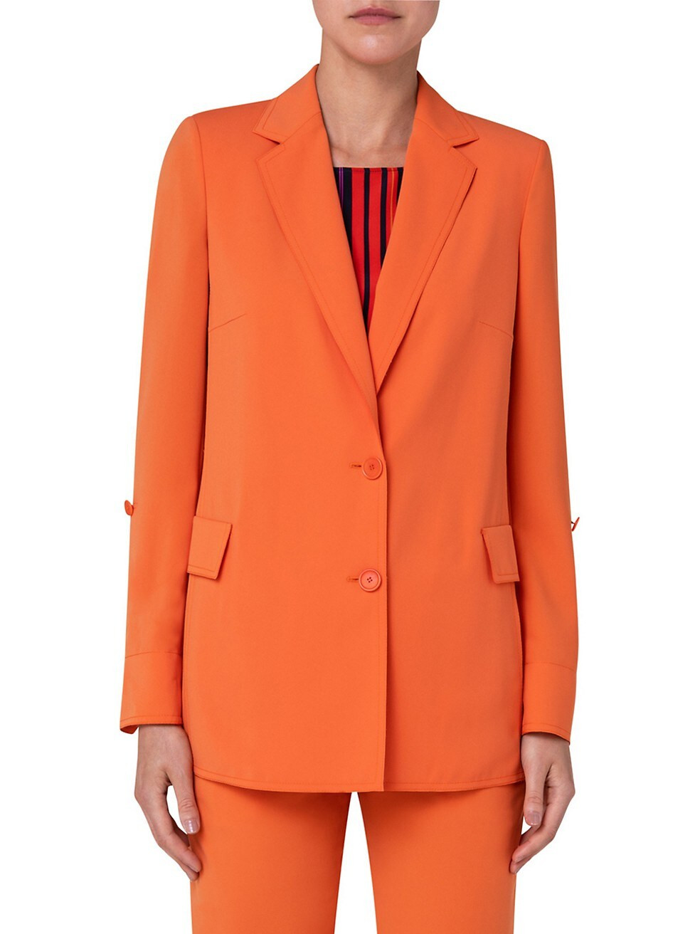 Notched Crepe Boyfriend Blazer | Saks Fifth Avenue