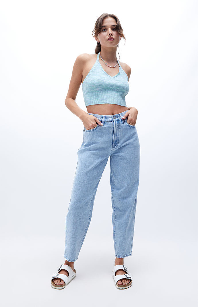 PacSun Womens Light Blue High Waisted Balloon Jeans size 26 | PacSun