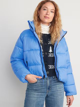 Water-Resistant Frost Free Short Puffer Jacket for Women | Old Navy (US)