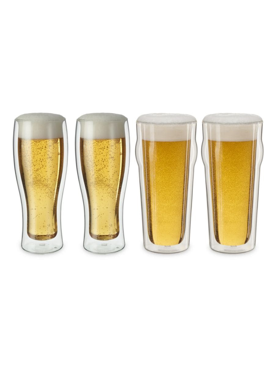 Sorrento 4 Piece Double-Wall Pint & Pilsner Glass | Saks Fifth Avenue