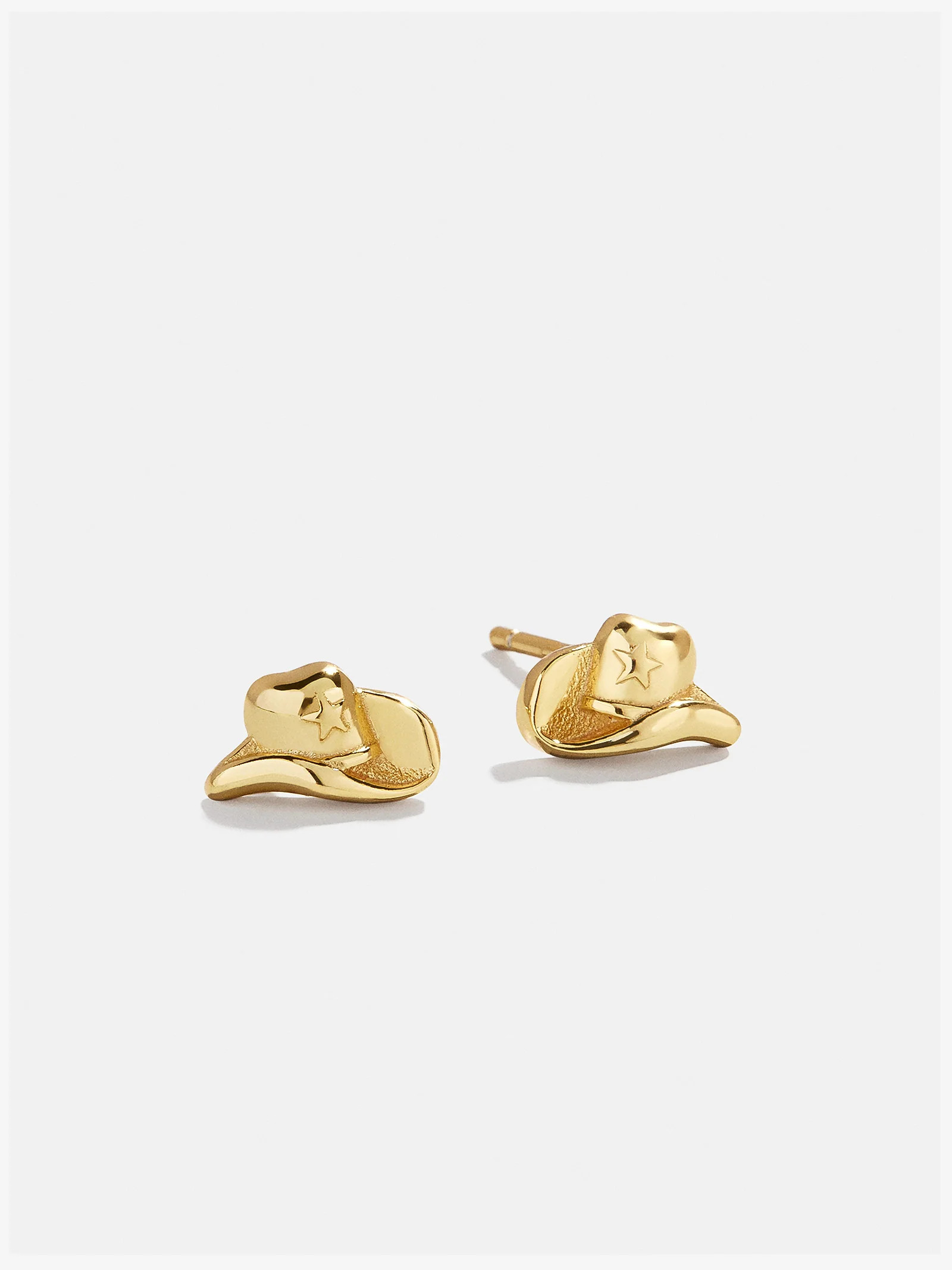 18K Gold Just For Fun Earrings - Cowboy Hat | BaubleBar (US)