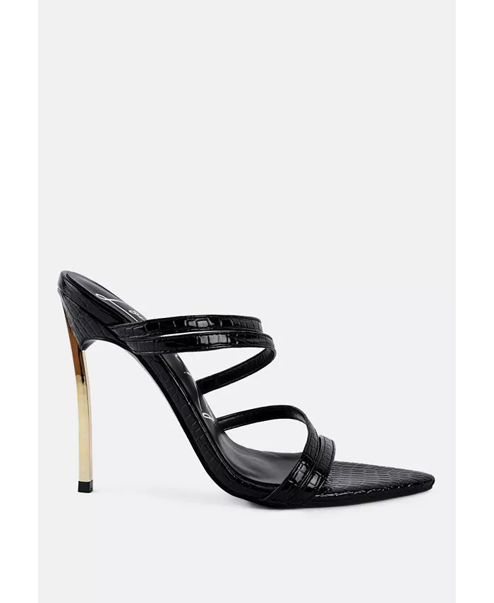 London Rag New Affair Croc Strappy High Heel Sandals - Macy's | Macy's