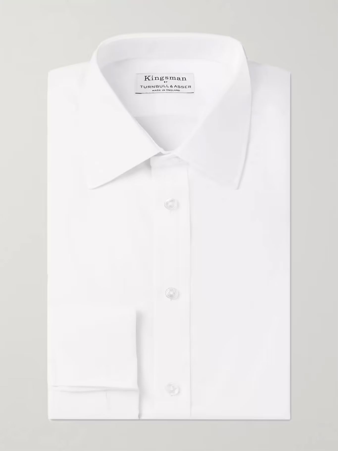 White + Turnbull & Asser White Double-Cuff Cotton-Twill Shirt | KINGSMAN | MR PORTER | Mr Porter (US & CA)