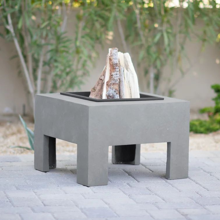 Jennabel 15.4'' H x 22.88'' W Magnesium Oxide Wood Burning Outdoor Fire Pit | Wayfair North America
