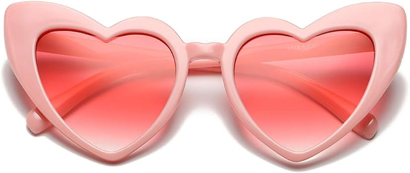 STORYCOAST Heart-Shaped Sunglasses Women Vintage Black Pink Red Heart Shape Sun Glasses | Amazon (CA)