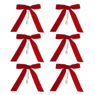6" Red Velvet Bows, 6ct. by Celebrate It™ | Michaels Stores