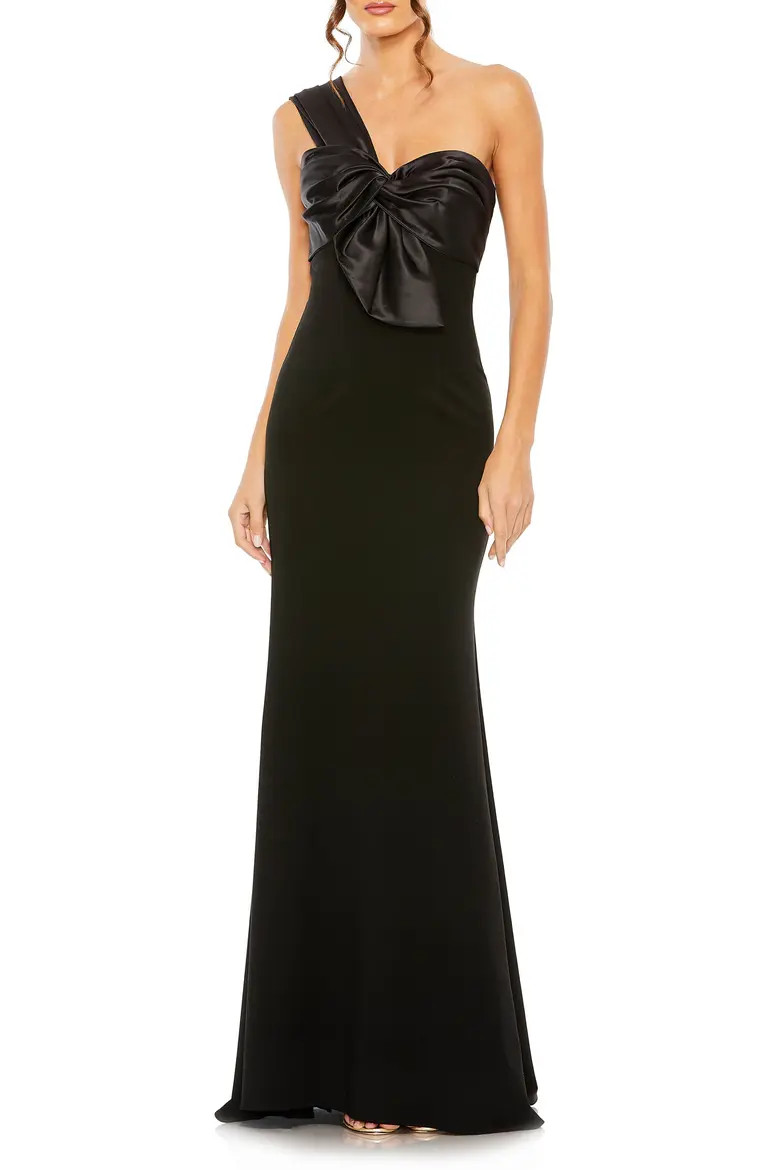 One Shoulder Draped Trumpet Gown (Women) | Nordstrom | Nordstrom