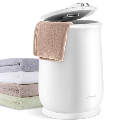 Costway Towel Warmer Bucket  Bathroom 21L Towel Heater with Flip-top Lid & Auto Shut Off White | Target