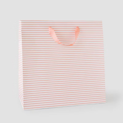 Pinstripe XL Gift Bag Pink - Sugar Paper™ + Target | Target