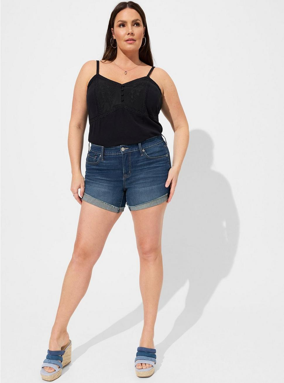 5 Inch Vintage Stretch Mid-Rise Short | Torrid (US & Canada)