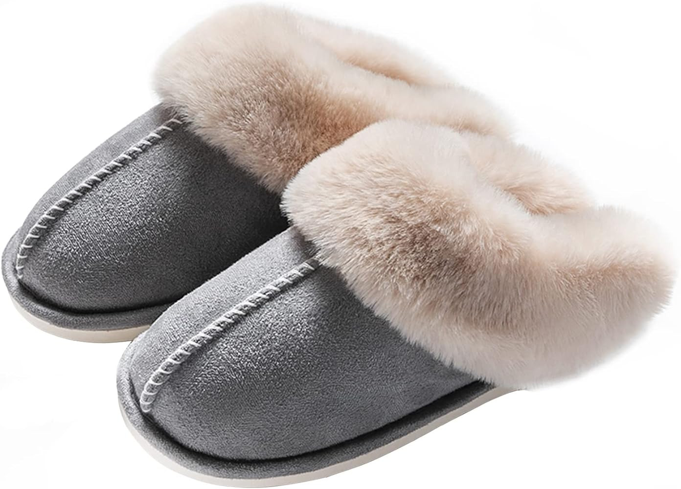 WATMAID Women's House Slippers Memory Foam Fluffy Soft Slippers, Slip on Winter Warm Shoes for Women | Amazon (US)