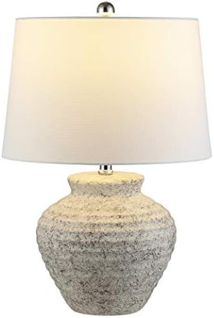 SAFAVIEH Lighting Collection Ledger Rustic Farmhouse Light Grey Ceramic 23-inch Bedroom Living Ro... | Amazon (US)