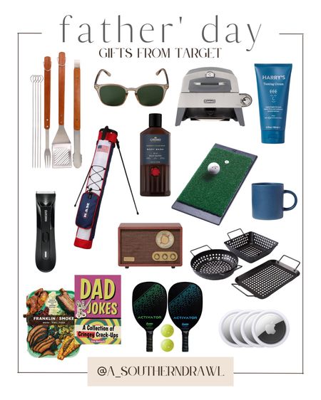 Father’s Day gift guide - gifts for dad - Father’s Day gift ideas - gift ideas for dad - gift inspo - golf gifts - pickle ball paddles - grill gifts - sunglass for men target finds - gifts from target - target Father’s day gifts 

#LTKGiftGuide #LTKmens #LTKFind