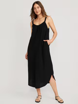 Sleeveless Shirred Maxi Dress for Women | Old Navy (US)