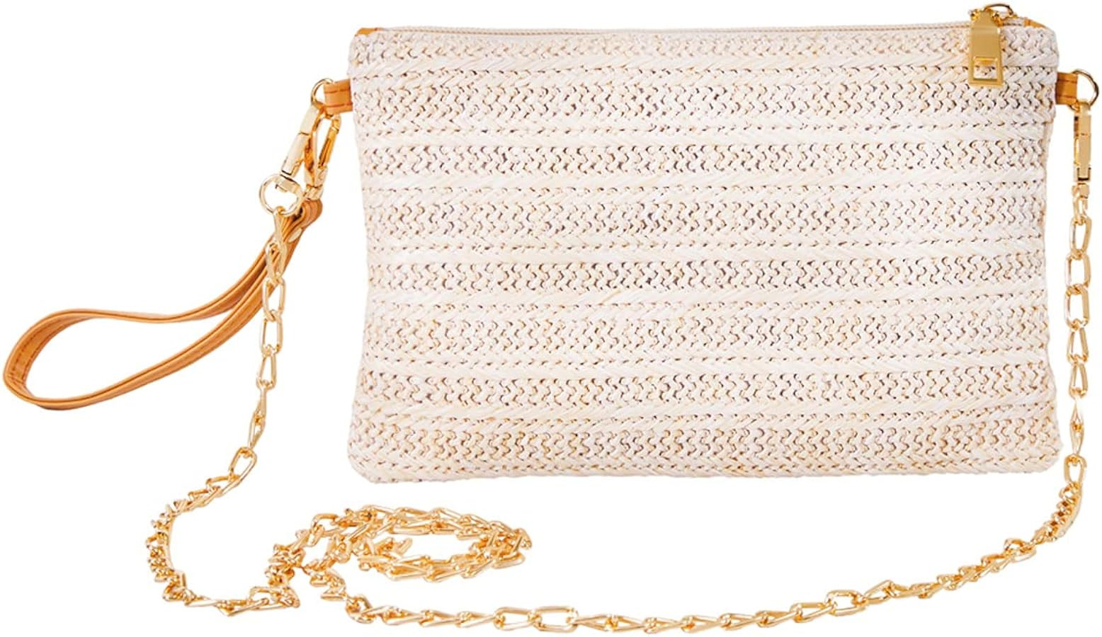 Crossbody Summer Bag for Women Beach Straw Purse with Strap | Amazon (US)