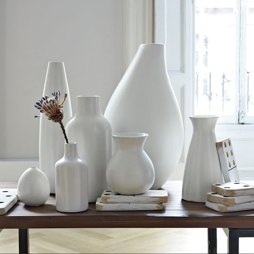 Pure White Ceramic Vases | West Elm (US)