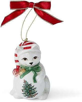 Spode Christmas Tree Playful Kitten Ornament, Festive Tree Decoration for Holiday Celebrations wi... | Amazon (US)