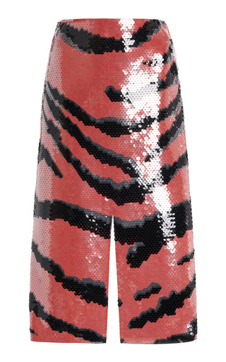 Tiger-Printed Sequin Midi Skirt | Moda Operandi (Global)
