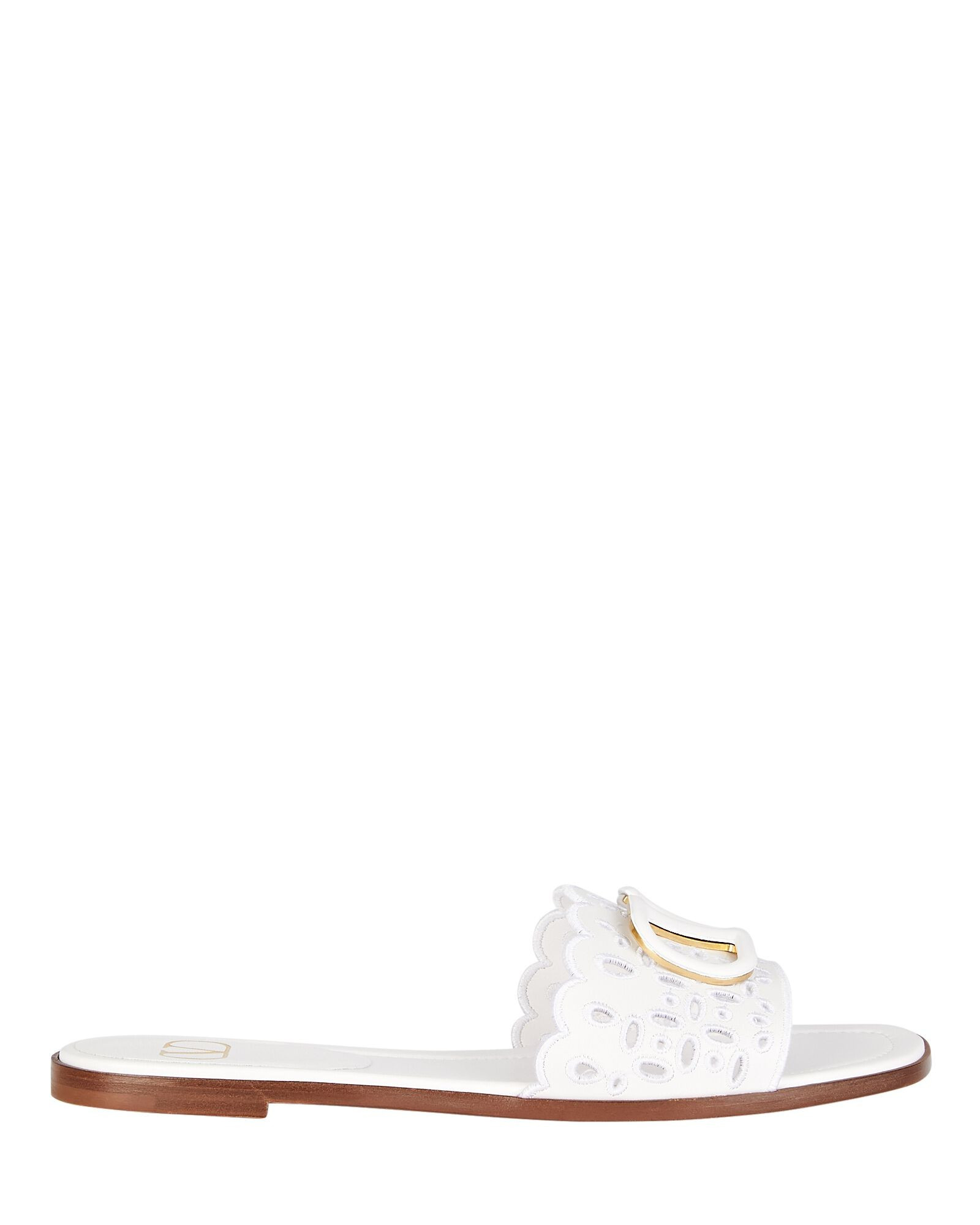 VLogo Laser Cut Slide Sandals | INTERMIX