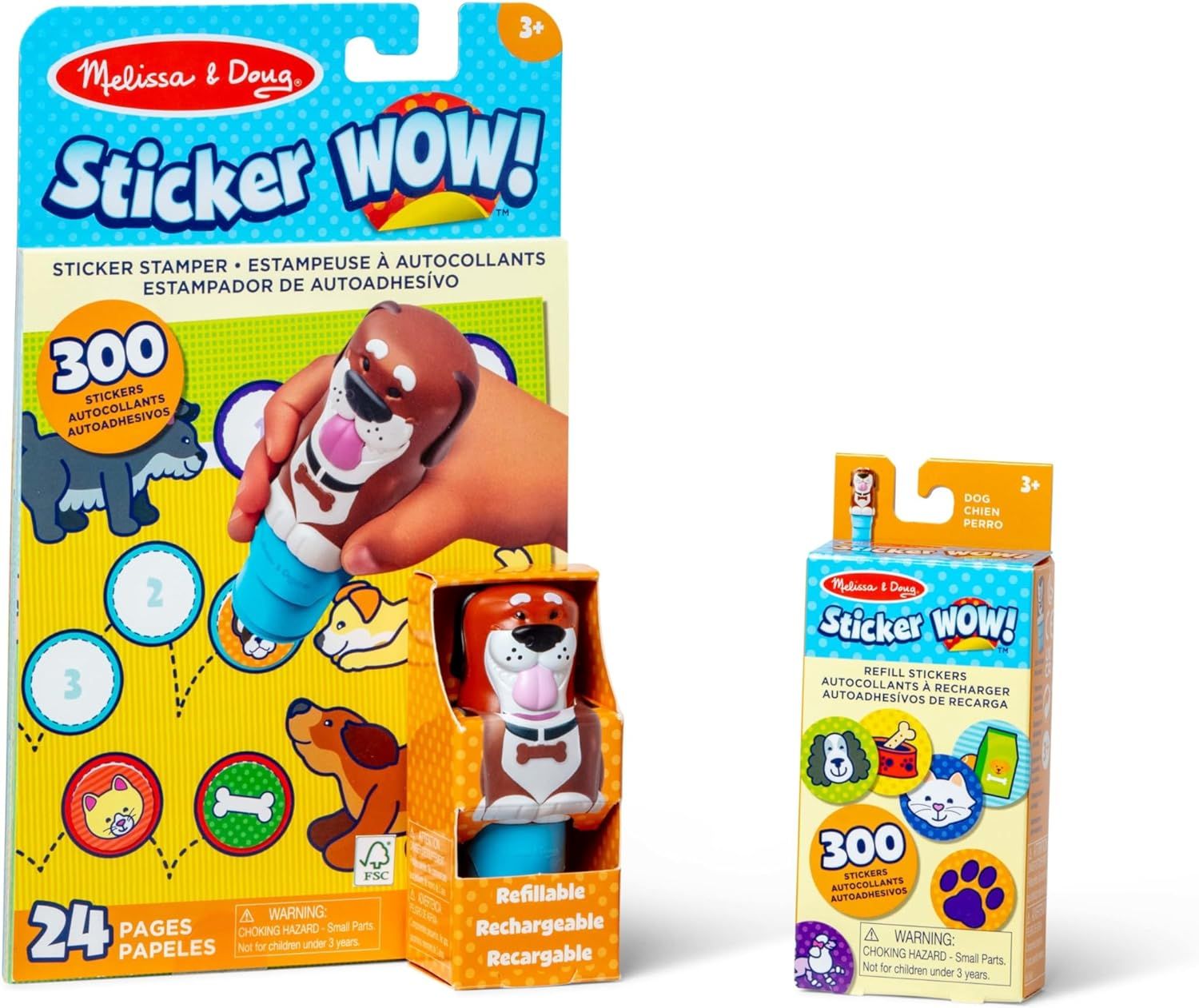 Melissa & Doug Sticker Wow!™ Dog Bundle: Sticker Stamper, 24-Page Activity Pad, 600 Total Stick... | Amazon (US)