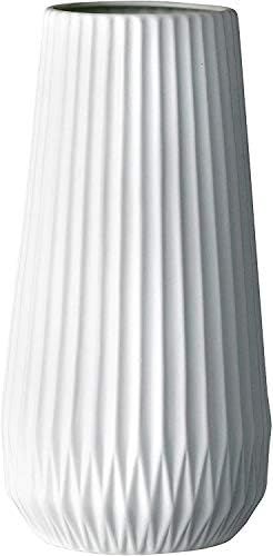 jutaeer Tall White Ceramic Fluted Vase Simple Nordic Ceramic vase Modern Minimalist Home Decorati... | Amazon (US)