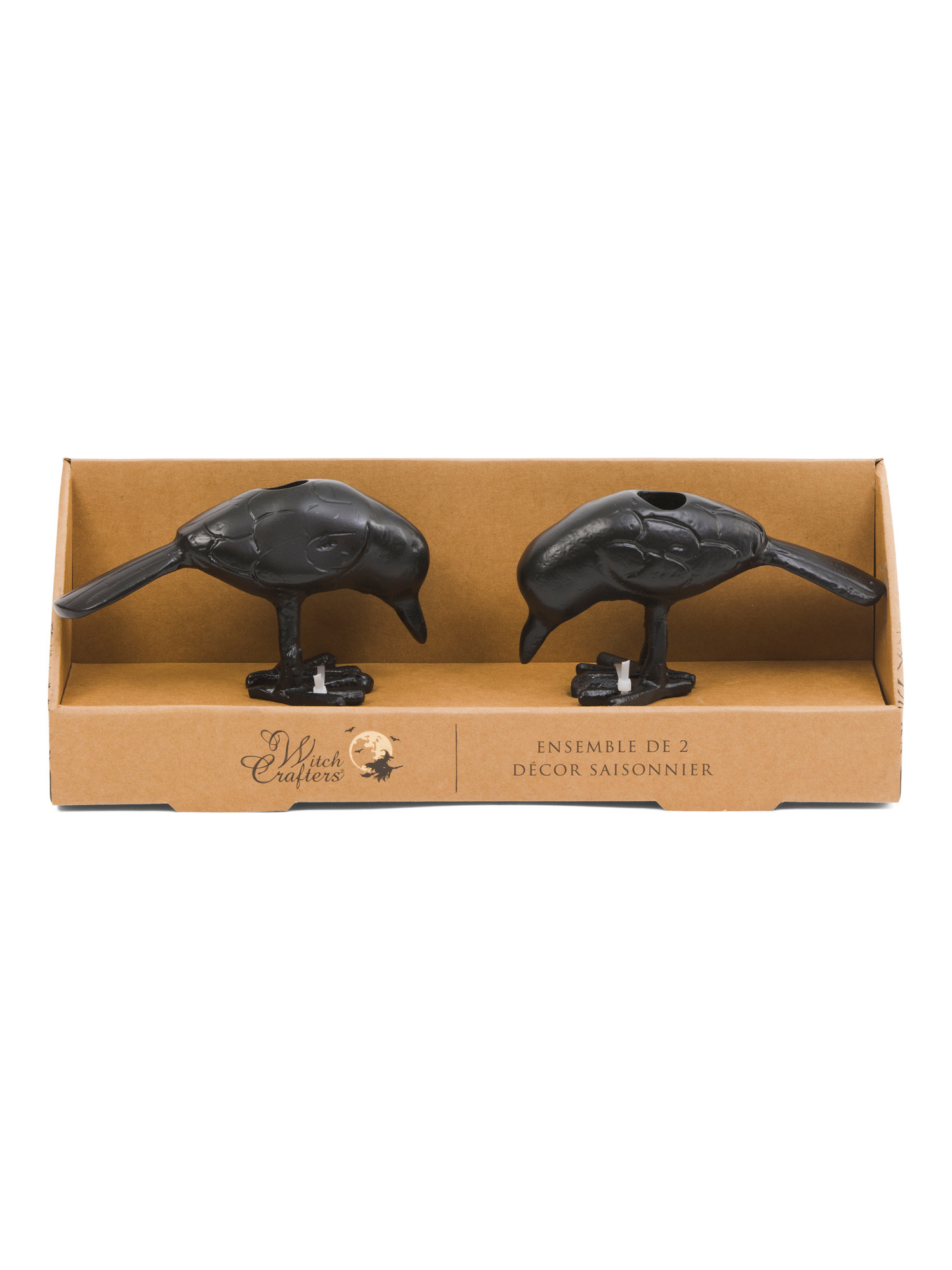 Set Of 2 Crow Candle Holders | TJ Maxx