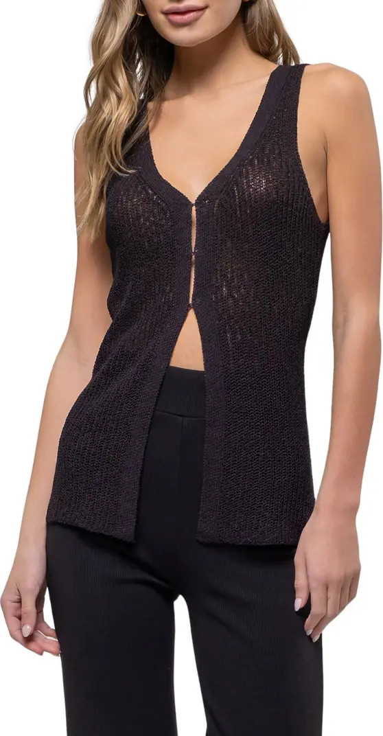 V-Neck Longline Knit Tank Sweater | Nordstrom Rack