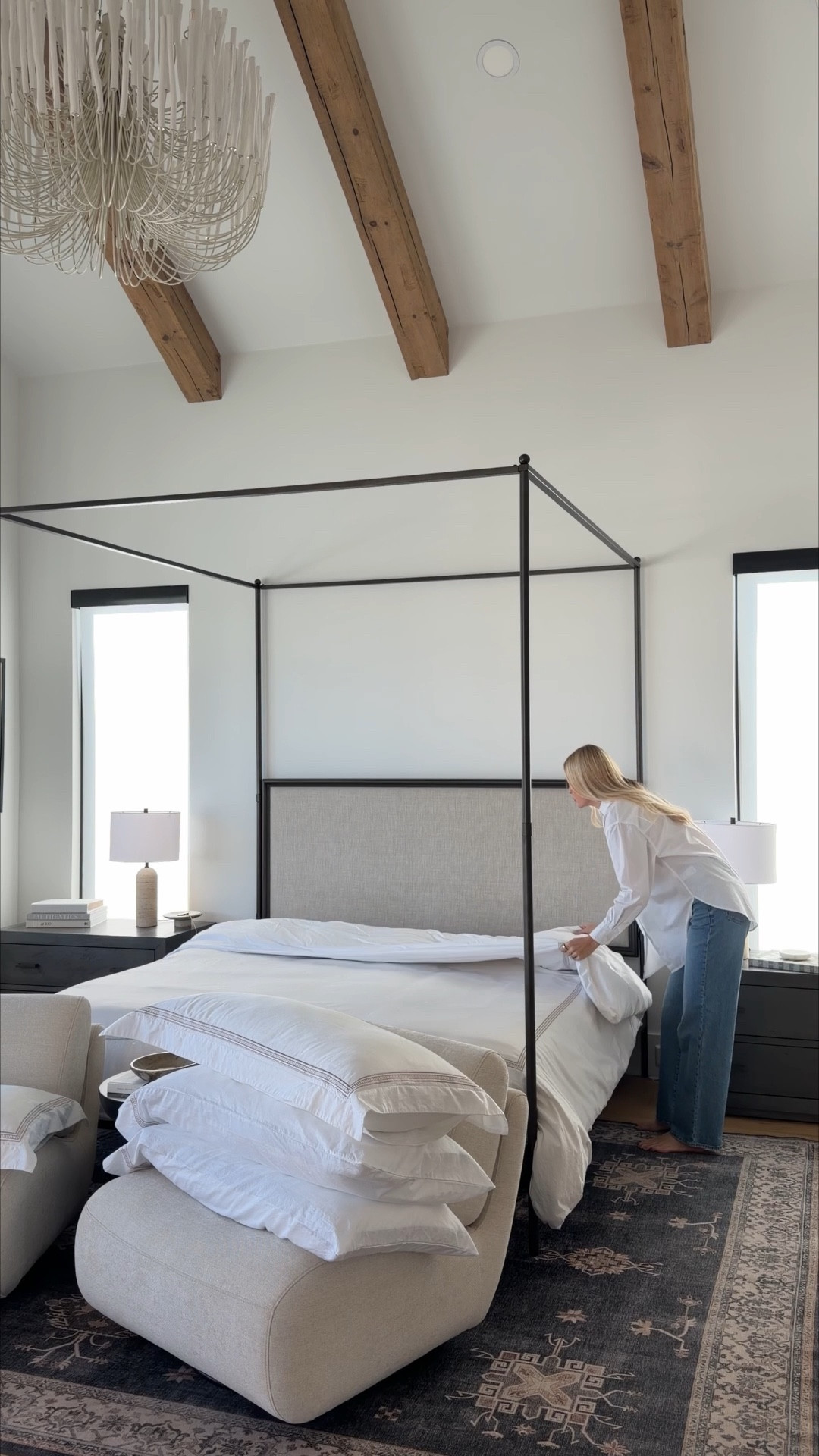 New bedding always feels like a little treat. Clean sheets, fluffed pillows, and suddenly the whole room feels better. It’s one of those small upgrades that makes a bigger difference than you expect.

bedding, neutral bedroom, white bedding, cozy bedroom, bedroom refresh, modern neutral style, calm home, bedroom inspiration, LTK home finds

#LTKHome #LTKOver40 #LTKSaleAlert