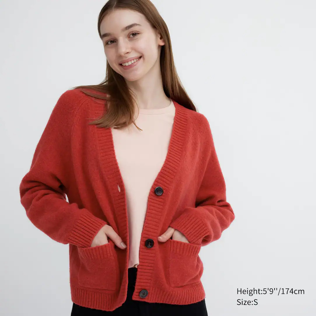 Soufflé Yarn Short Cardigan | UNIQLO (UK)