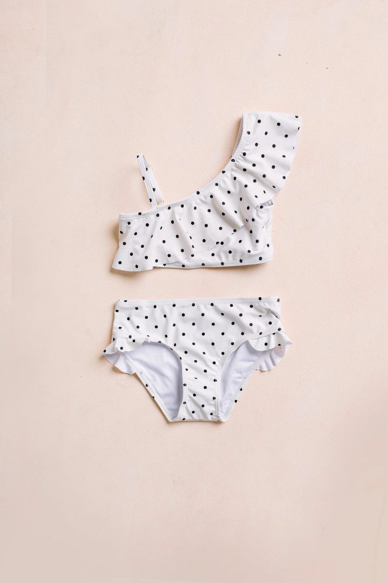 Kids Ruffle Dotted Two Piece Swimsuit | Morning Lavender