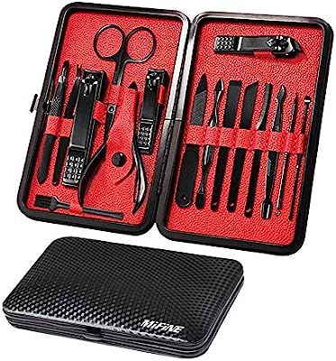 Mens Manicure Set - Mifine 16 In 1 Stainless Steel Professional Pedicure Kit Nail Scissors Groomi... | Amazon (US)
