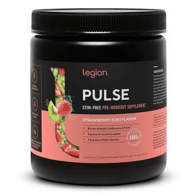 Legion Pulse Natural Pre-Workout Supplement Caffeine-Free - Strawberry Kiwi - 20 Servings | Target