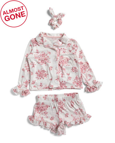 Girls Floral Coat Front Pajamas Collection | TJ Maxx