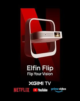 XGIMI Elfin Flip 2024 NEW Portable Projector, 1080P Resolution Outdoor Projector, Licensed Netfli... | Amazon (US)