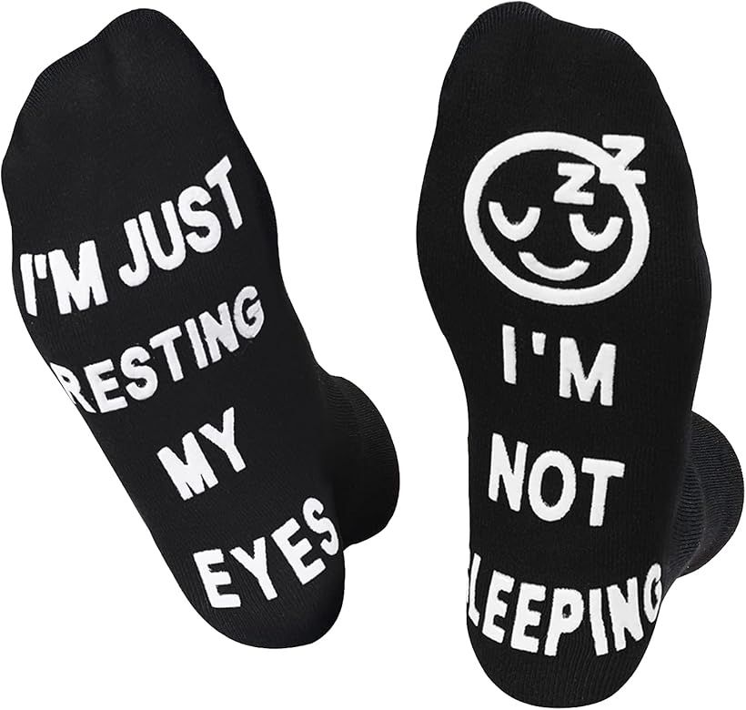 Birthday Gifts for Men Dad Husband Father Grandpa Funny Socks Father's day Christmas I'm Not Sleepin | Amazon (US)