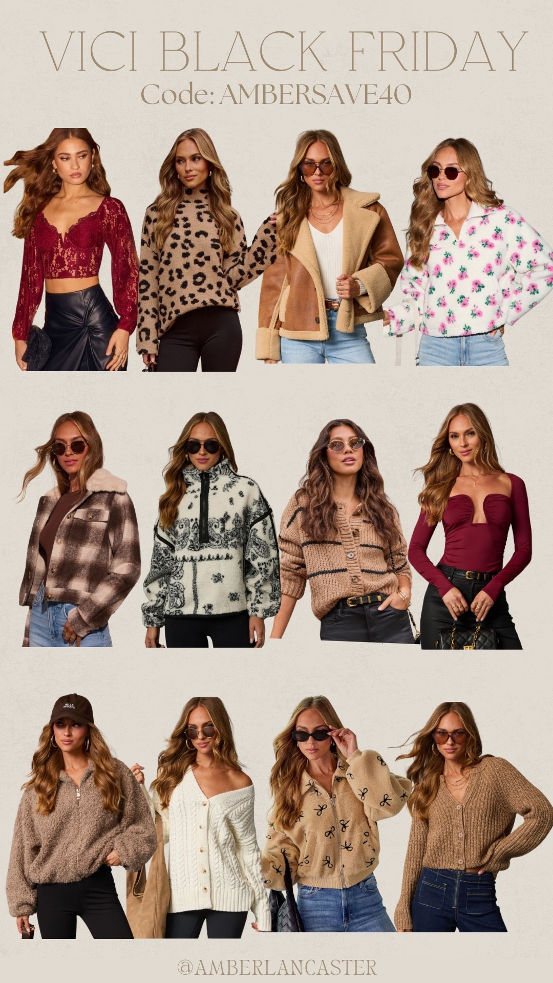 VICI Black Friday Sale! Use code AMBERSAVE40 for 40% off! 🖤 | 
vici, vici collection, vici black friday sale, vici sale, vici new arrivals, vici haul, vici code, vici sweater, vici dress, outfit inspo, sherpa jackets, winter clothes for women, black friday sale. 

#LTKCyberWeek #LTKSaleAlert #LTKHoliday
