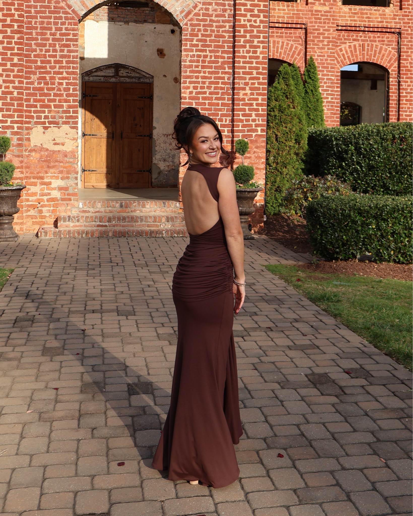 Black tie wedding guest dress 🤎 


#LTKWedding