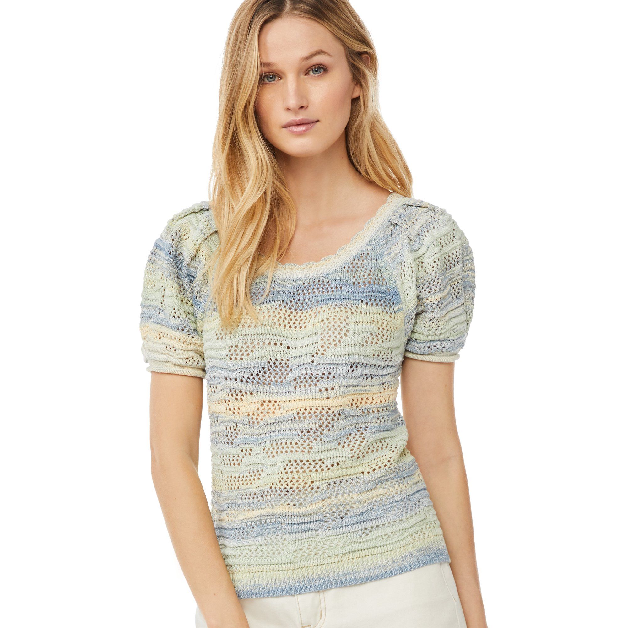 Scoop Women’s Ombre Pointelle T-Shirt | Walmart (US)