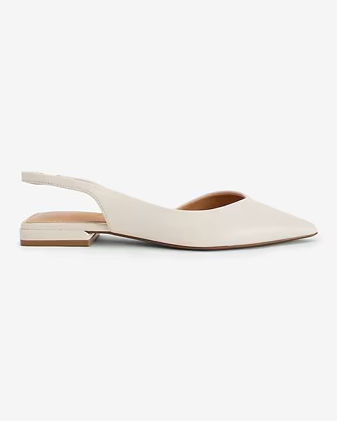 Pointed Toe Cutout Slingback Flats | Express (Pmt Risk)