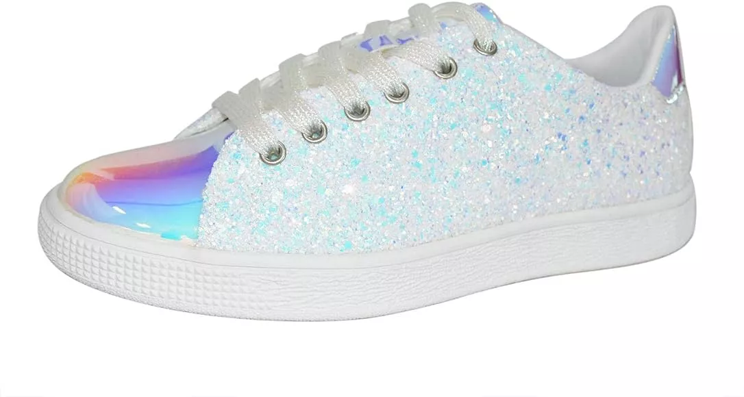 LUCKY STEP Glitter Sneakers Lace up curated on LTK