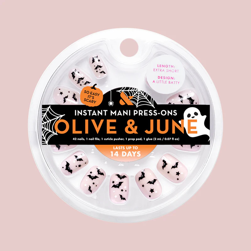 A Little Batty - Press-On | Extra Short | Squoval | Olive & June