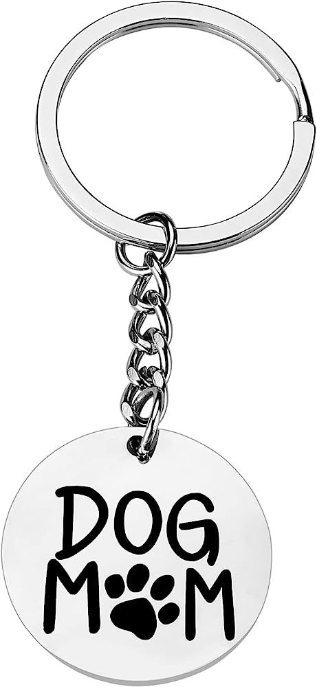 Dog Mom Keychain Funny Mom Gift Keychain for Women Cool Dog Tag Pendent mother car keychain from ... | Amazon (US)