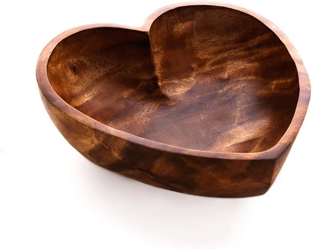 Acacia Wood Heart Shaped Bowls - Fair Trade, Sustainably Harvested (6") | Amazon (US)