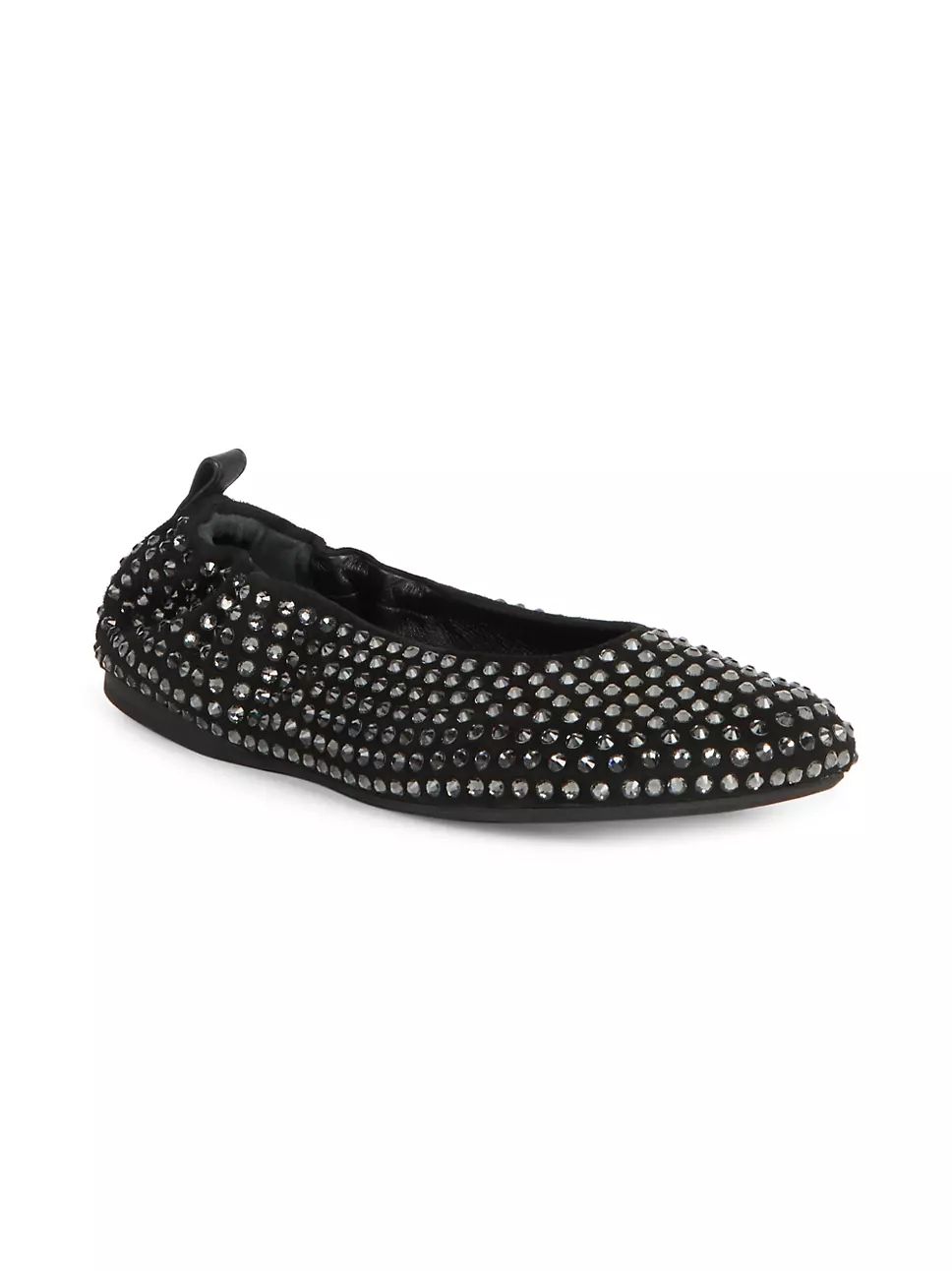 Leather & Crystal Ballet Flats | Saks Fifth Avenue