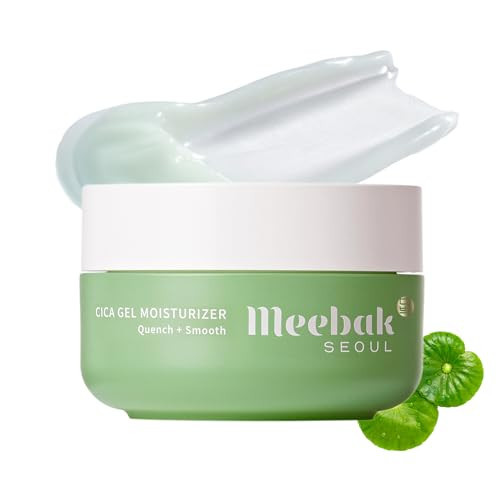 Meebak Cica Gel Face Moisturizer | Lightweight Hydrating Water Cream with Hyaluronic Acid & Vegan Collagen | Fast-Absorbing, Cooling Gel for All-Day Hydration & Glass Skin | Korean Skin Care | Amazon (US)
